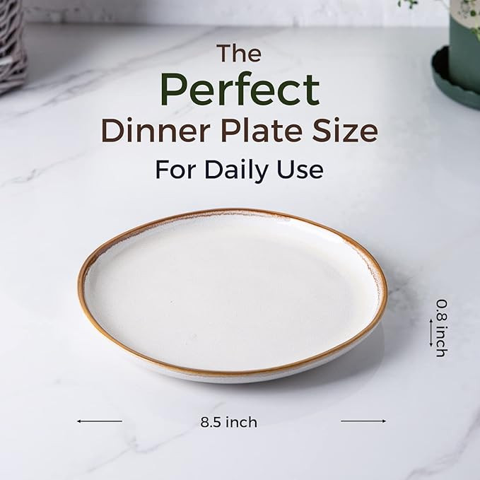 AmorArc Ceramic Plates Set of 6, 8.5 Inch Handmade Reactive Glaze Stoneware Plates set for Desser... | Amazon (US)