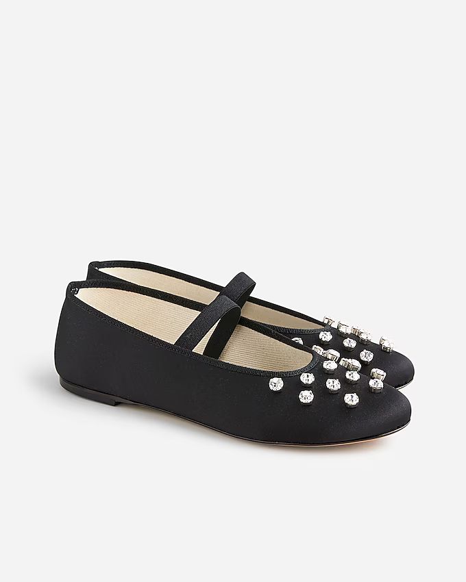 Collection Zoe strappy ballet flats with jewels | J.Crew US