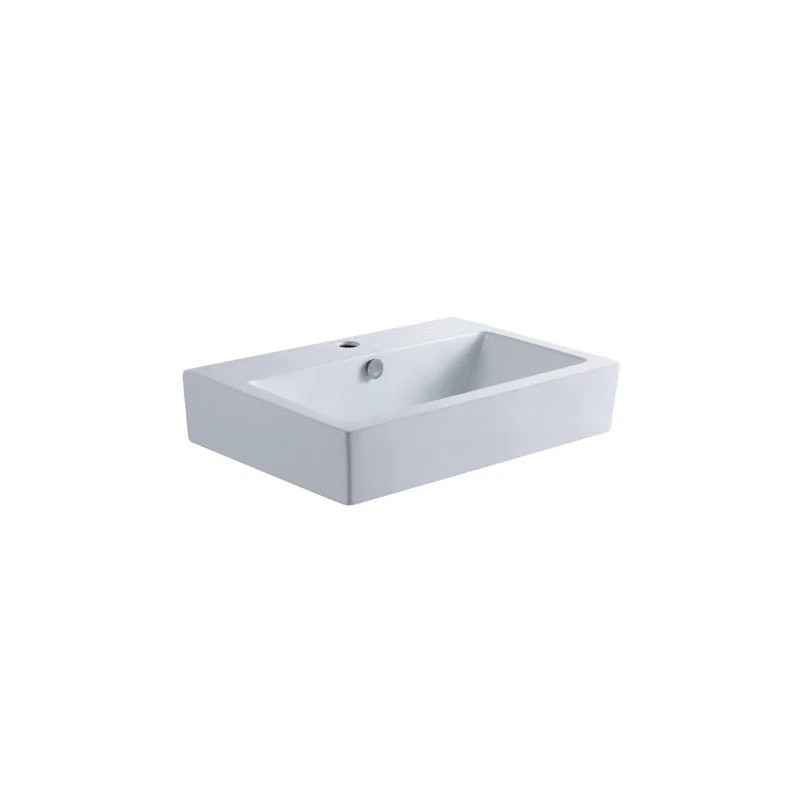 Clearwater Rectangular Vessel Bathroom Sink with Overflow | Wayfair North America