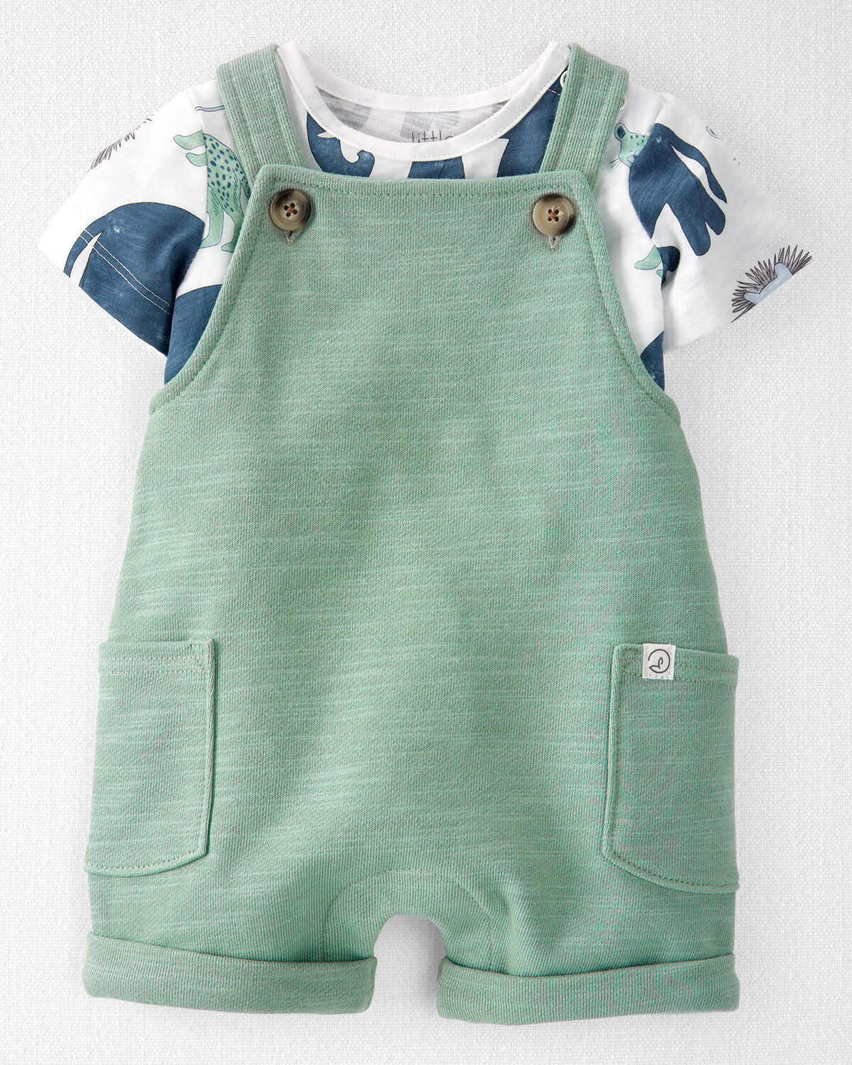 Baby 2-Piece Organic Cotton Shortall Set | Carter's | Carter's Inc