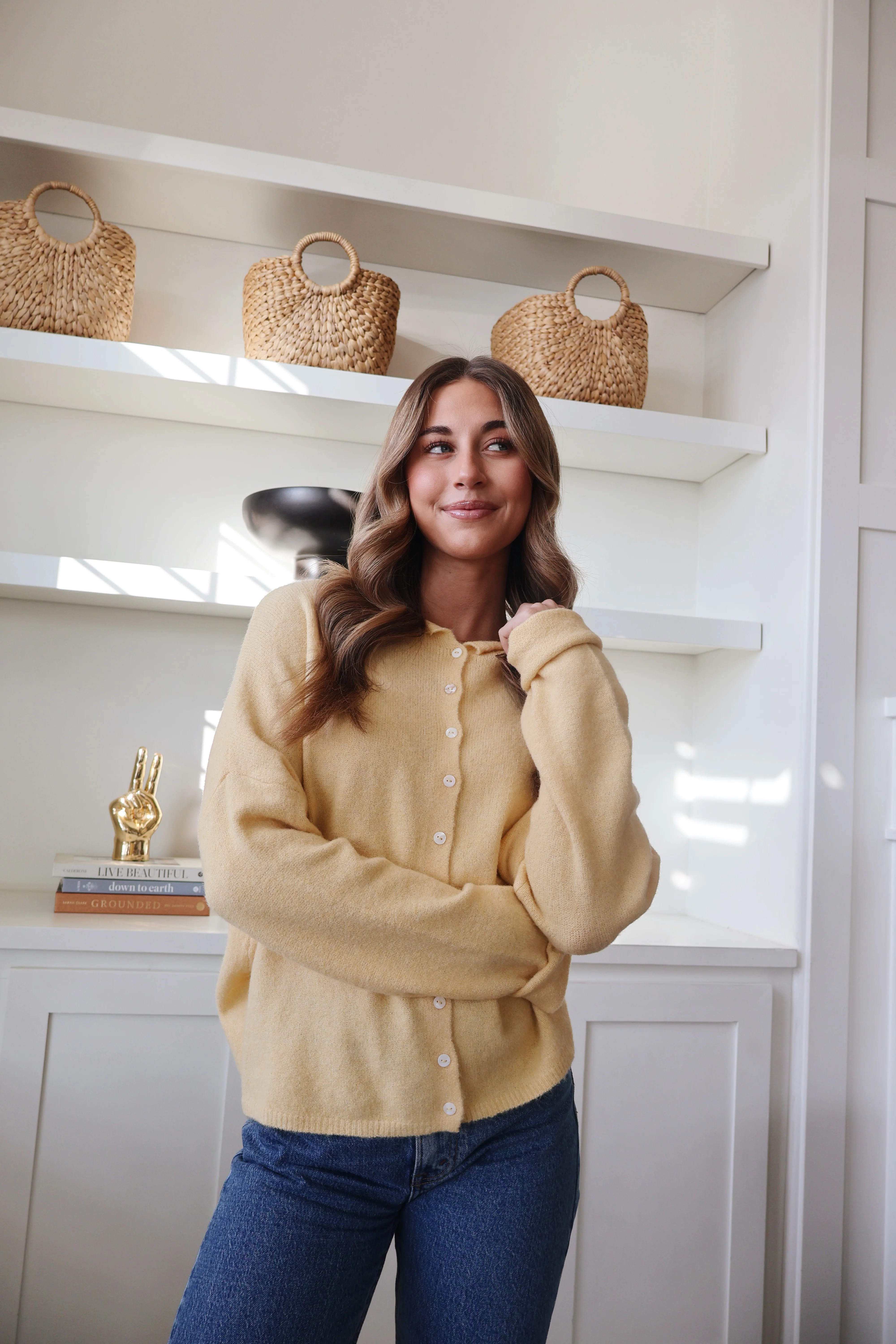Piper Cardigan in Honey | Henly
