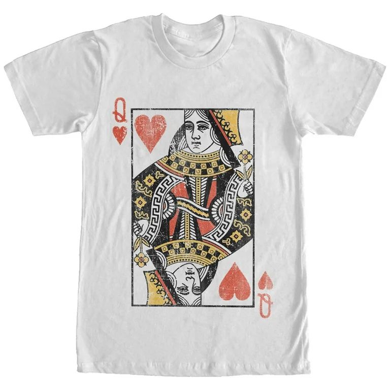 Men's Lost Gods Queen of Hearts  Graphic Tee White X Large | Walmart (US)