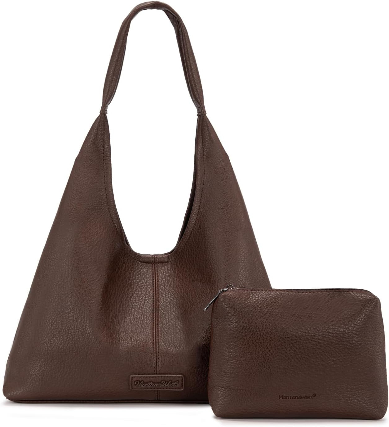 Montana West Hobo Bag Purses for Women Slouchy Soft Shoulder Handbags Tote with Pouch | Amazon (US)