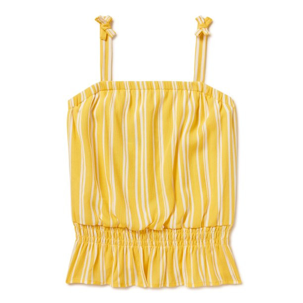 Wonder Nation Girls Smocked Waist Sleeveless Top, Sizes 4-18 & Plus | Walmart (US)