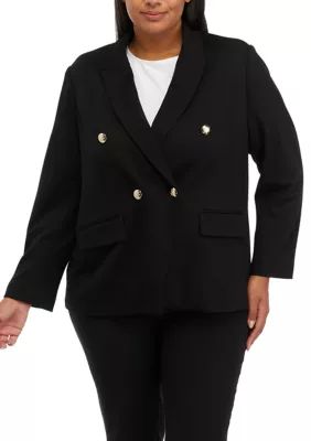 Plus Size Double Breasted Blazer | Belk