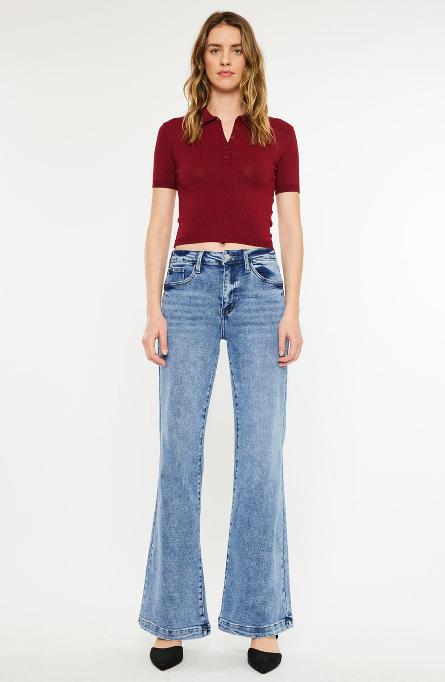 KanCan Avonlea Essentials High Rise Wide Leg Flare Jeans | Nordstrom | Nordstrom