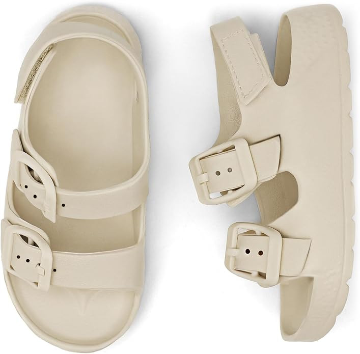 ChayChax Toddler Boys Girls Double Buckle Sandals Children's Adjustable Back Strap Water Sandal | Amazon (US)