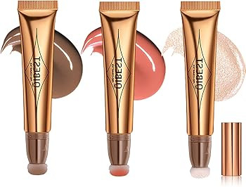 MEICOLY Contour Beauty Wand,Liquid Blush Highlighter Stick Trio Cream Contouring Bronzer with App... | Amazon (US)