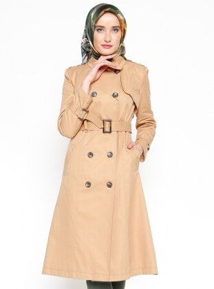 Trench Coat - Camel - Vivezza | Modanisa (US)