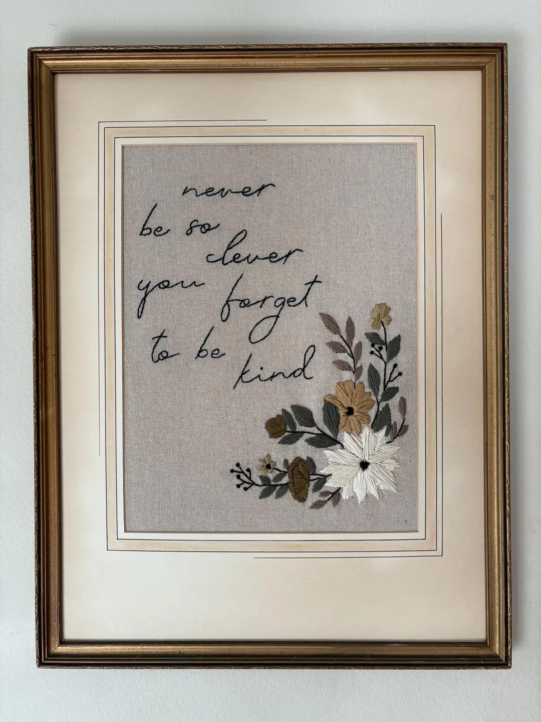 Hand-stitched Taylor Swift Embroidery in Vintage Frame: 'marjorie' Lyric, Never Be so Clever - Et... | Etsy (US)