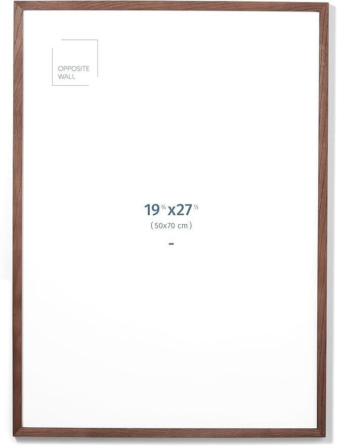 Opposite Wall - 50x70 cm - Dark Oak Wood Picture Frame - Lightweight, Versatile & Shatterproof - ... | Amazon (US)