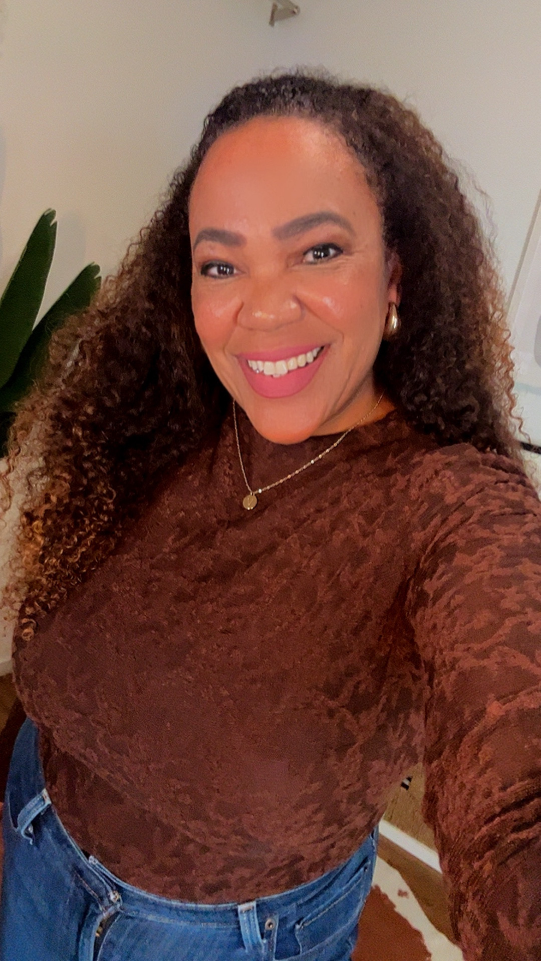 Loving this lace top. An unexpected favorite 🤎

#LTKFindsUnder50 #LTKOver40 #LTKMidsize