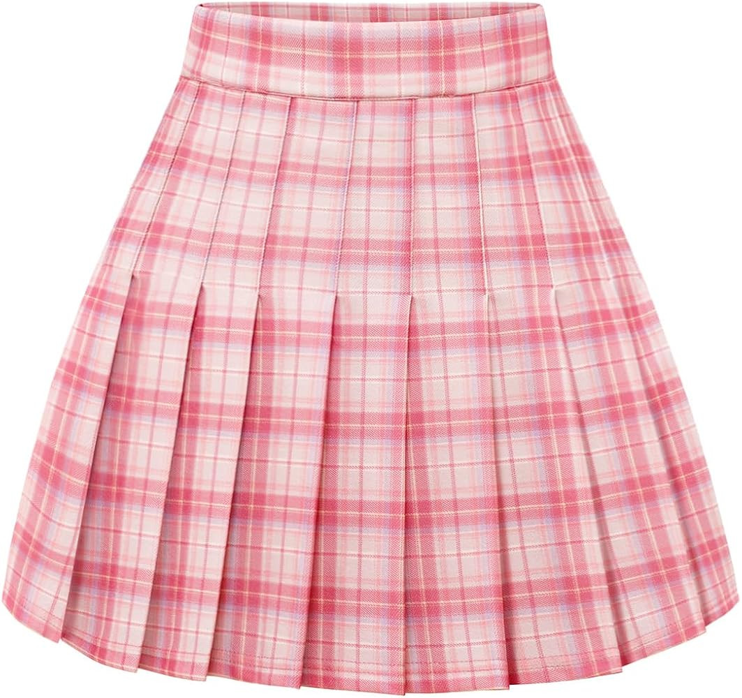 Pleated Skirts for Women High Waist Mini Tennis Skater Skirt Casual Basic Skirts Cheerleader | Amazon (US)