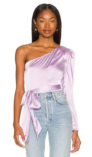 Scottie One Shoulder Top in Lavender | Revolve Clothing (Global)