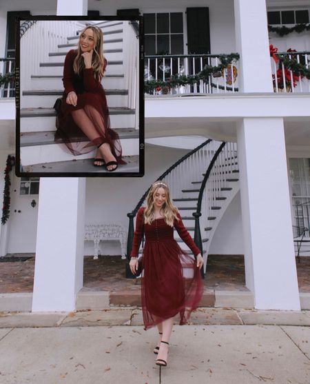 HOLIDAY GLAM LOOKS: Loved this option for a winter wedding. Linked a bunch of burgundy/maroon options 

#LTKunder100 #LTKSeasonal #LTKHoliday