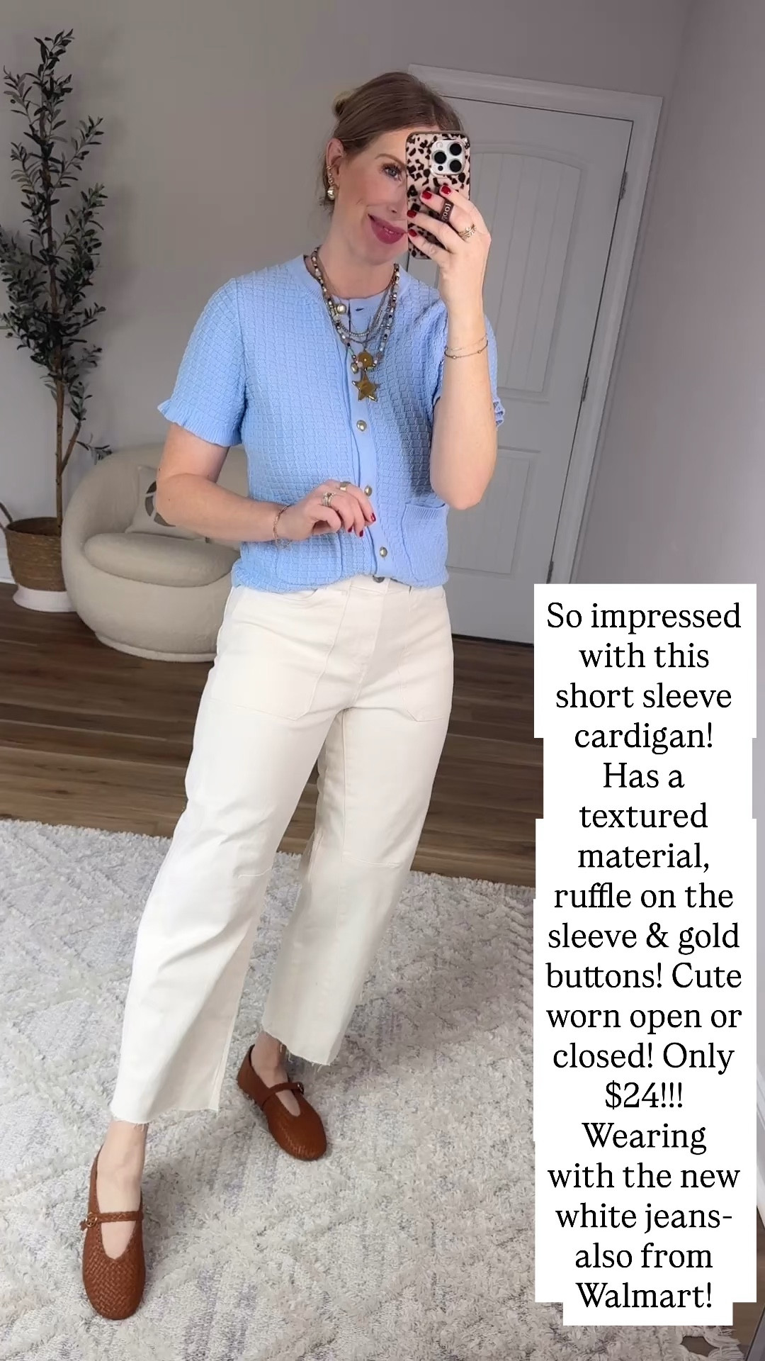 Walmart try on, Walmart outfit, Walmart fashion, Walmart try on, white jeans, blue short sleeve cardigan 

#LTKootd #LTKmomlife #LTKWorkwear