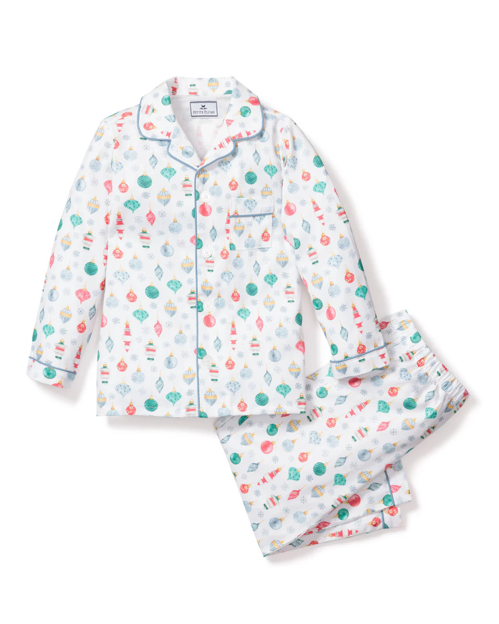 Children's Vintage Ornaments Pajama Set | Petite Plume