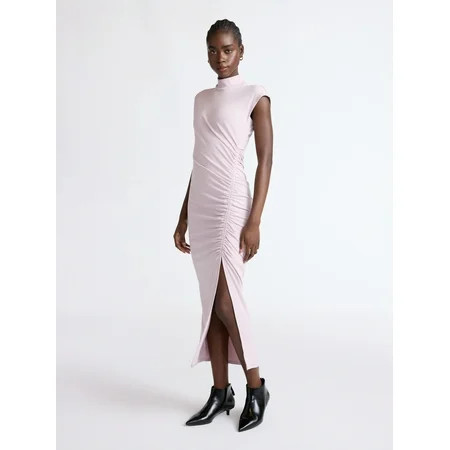 Scoop Women’s Jersey Knit Maxi Dress with Side Ruching Sizes XS-XXL | Walmart (US)