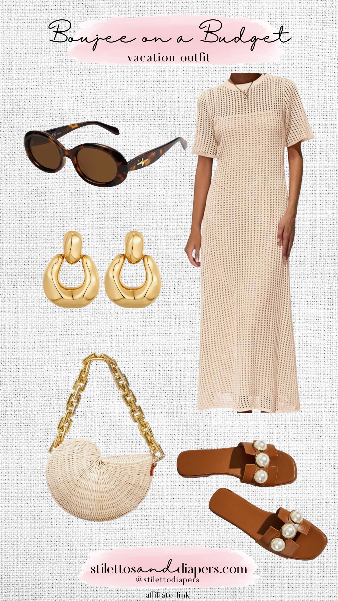 This resort chic eyelet crochet dress is fully lined and perfect for your Summer trip. Woven shell handbag and pearl sandals elevate this stylish outfit.

Look for less, resort style, beach style, vacation outfit for her, amazon finds

#LTKFindsUnder100 #LTKSaleAlert #LTKSeasonal