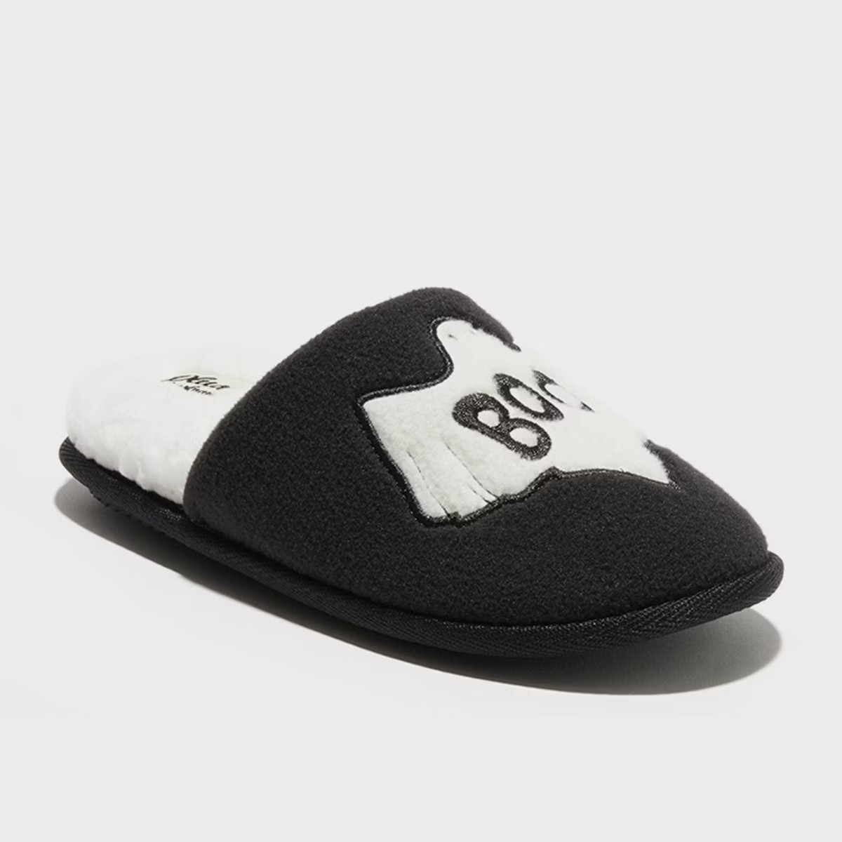 dluxe by dearfoams Women's Halloween Ghost Slippers - Black | Target