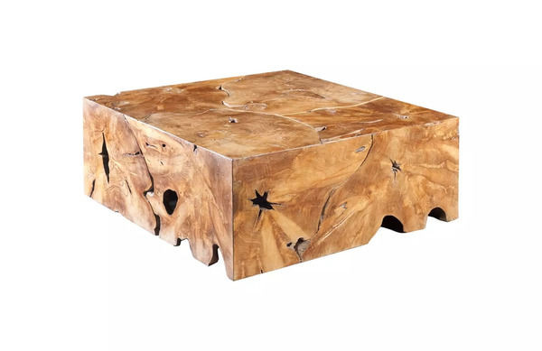 Teak Slice Coffee Table, Square | Scout & Nimble