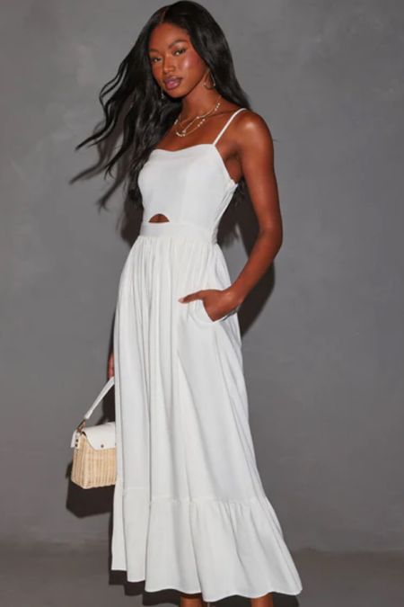 White midi maxi dress
Bride
Summer outfit
Vacation 

#LTKSeasonal
