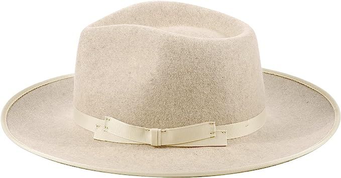 Classic Fedora Hat 100% Wool Felt Hat Retro Wide Brim Panama Hat with Adjustable Washed Cotton Sw... | Amazon (US)