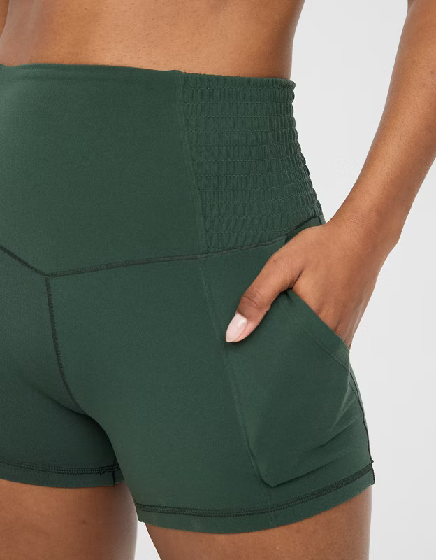 OFFLINE By Aerie Real Me Smocked 3" Shortie | American Eagle Outfitters (US & CA)