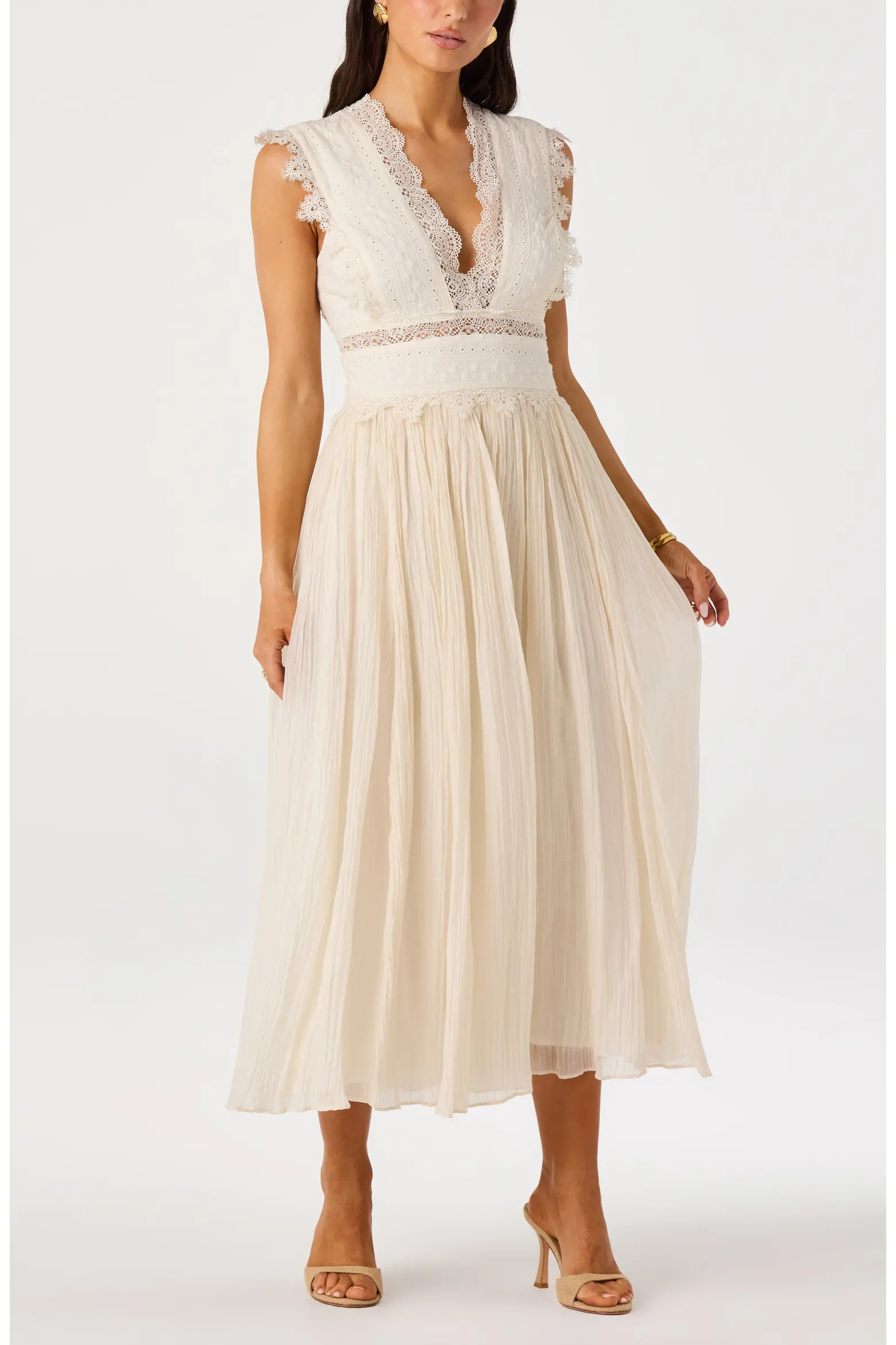 Eloise Mixed Media Midi Dress (Women) | Nordstrom | Nordstrom
