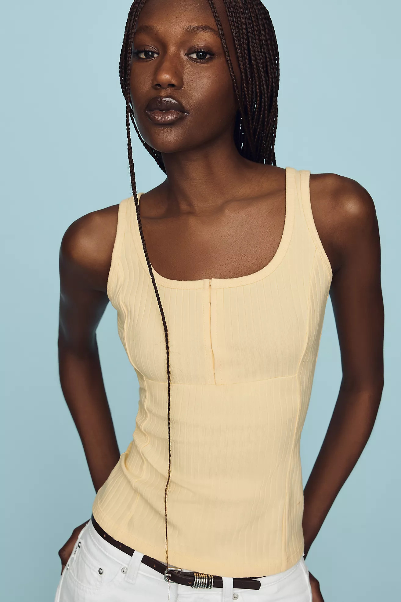 Maeve Square-Neck Tank | Anthropologie (US)