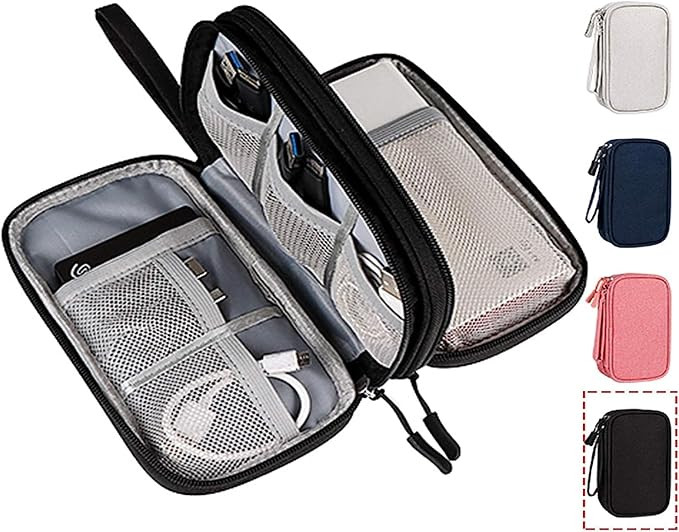 CAOODKDK Electronics Accessories Organizer Pouch Bag, Travel Universal Organizer for Cable, Charg... | Amazon (US)