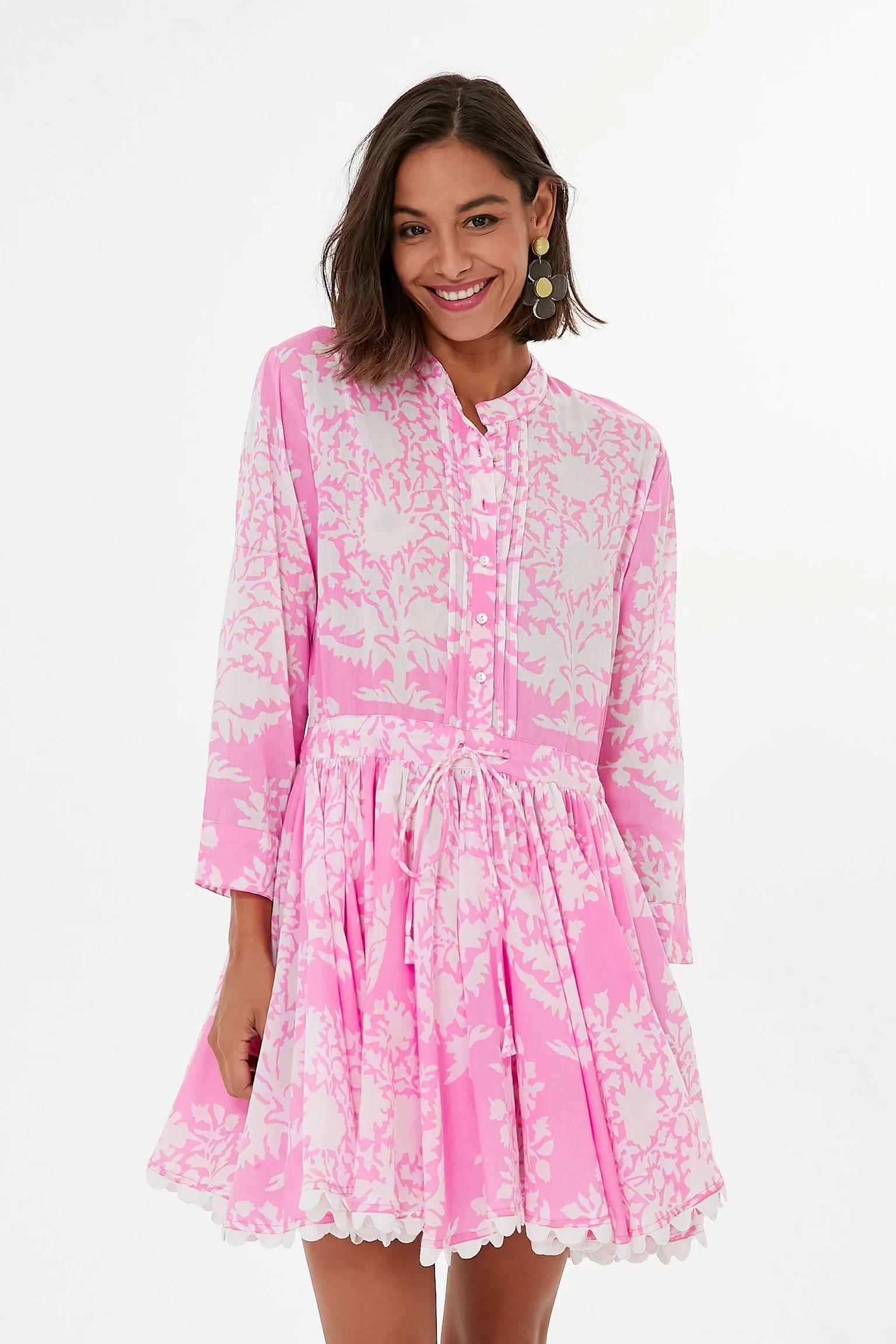 Orchid Palladio Print Long Sleeve Beach Dress | Tuckernuck (US)