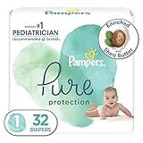 Diapers Newborn/Size 1 (8-14 lb), 32 Count - Pampers Pure Protection Disposable Baby Diapers, Hypoal | Amazon (US)
