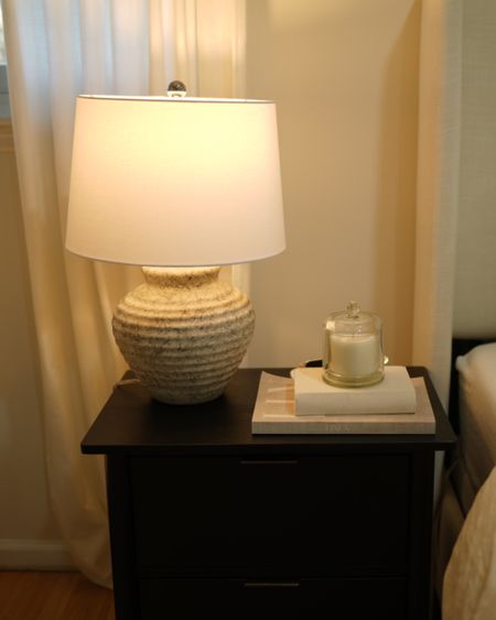 Black nightstand
Ceramic lamp
Amazon home
Nightstand decor
Master bedroom decor 

#LTKhome