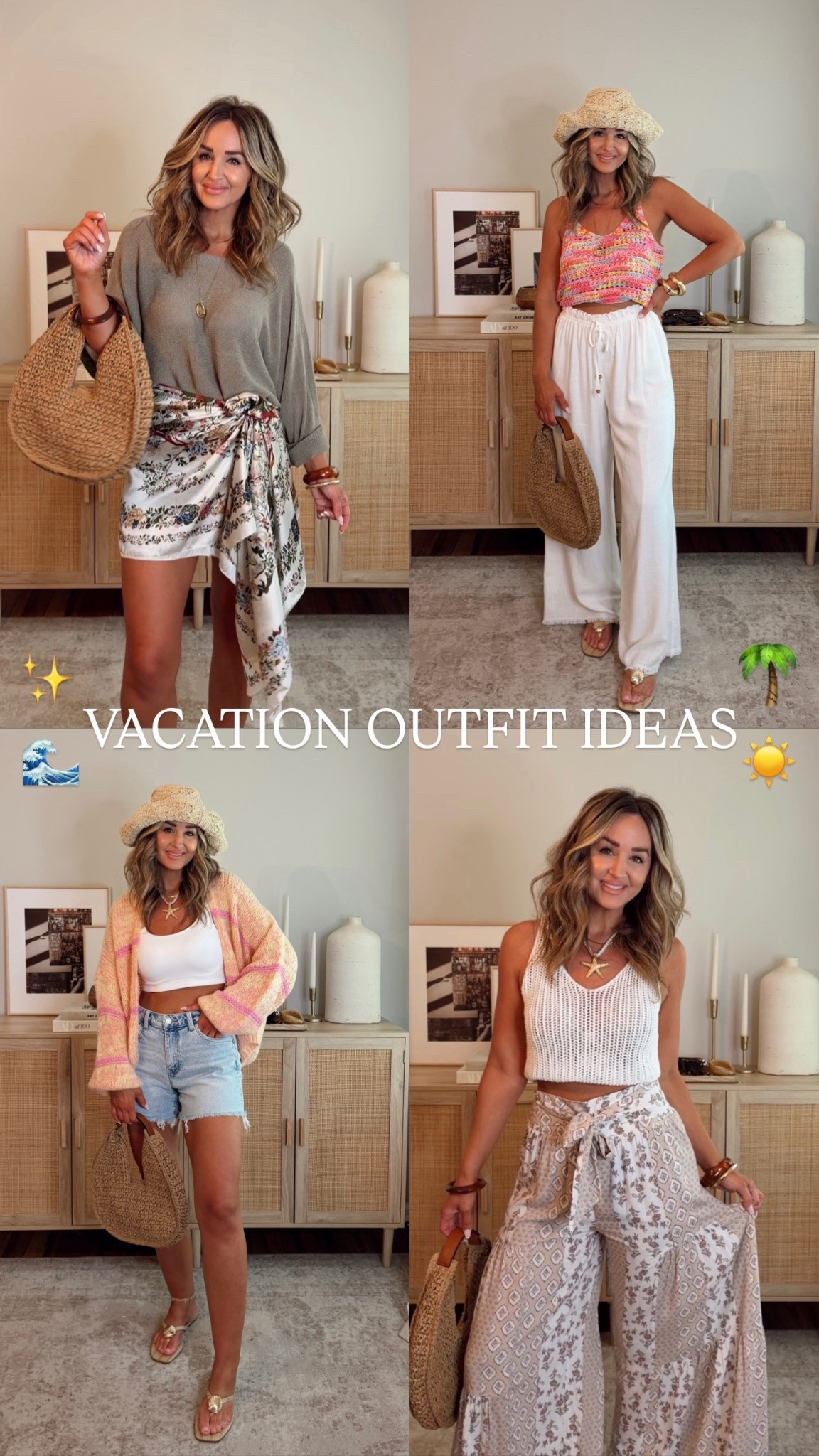 35% off with LEANN35, if expired use code LEANN30 vacation outfit ideas! wearing a size M in everything. the denim shorts are so similar to my agolde denim shorts— & a fraction of the price!! tops that have a relaxed fit— knit tank tops pictured, if in between could size down. summer outfit @VICI 

#LTKootd #LTKTravel