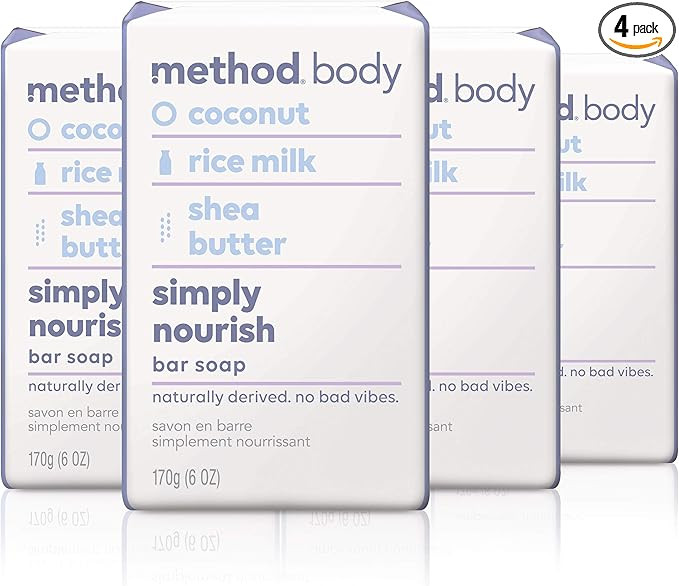 Method Bar Soap, Simply Nourish, Packaging May Vary, 6 Ounce (Pack of 4) | Amazon (US)