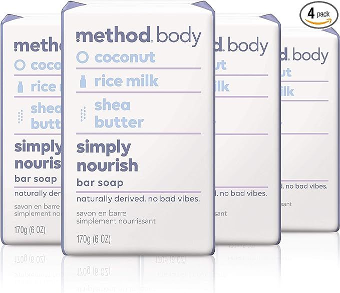 Method Bar Soap, Simply Nourish, Packaging May Vary, 6 Ounce (Pack of 4) | Amazon (US)