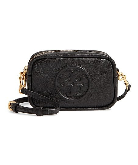 Tory Burch Black Perry Bombe Leather Mini Crossbody Bag | Best Price and Reviews | Zulily | Zulily