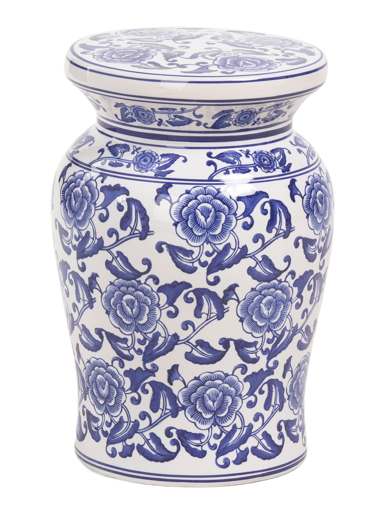 18in Floral Chinoisere Ceramic Stool | TJ Maxx