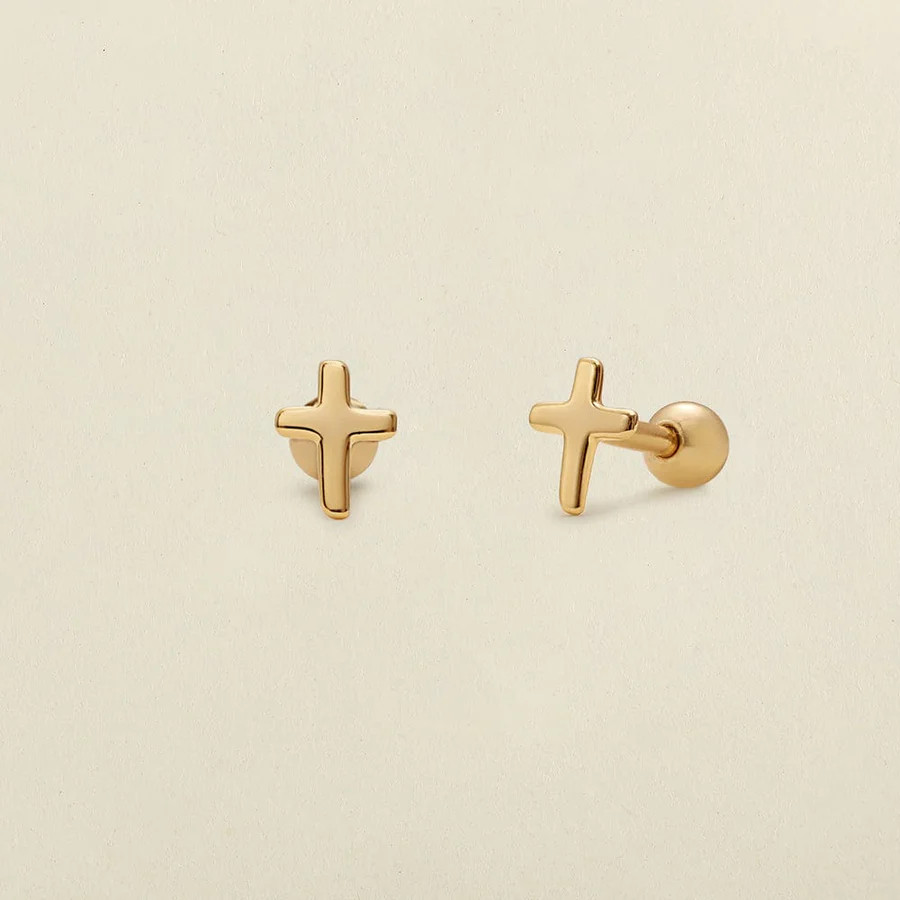 Cross Stud Earrings | Made by Mary (US)