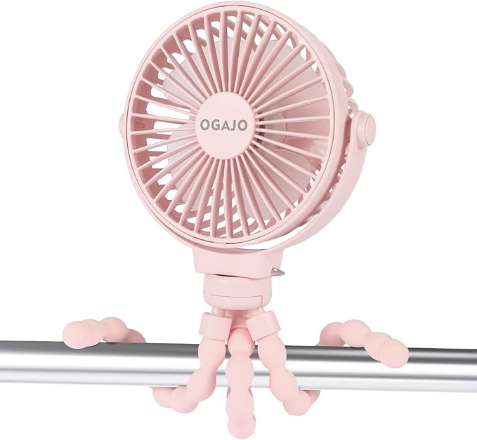 Portable Stroller Fan,With Flexible Tripod and 3 Speeds Clip On Car Seat Fan Mini Small Personal ... | Amazon (US)