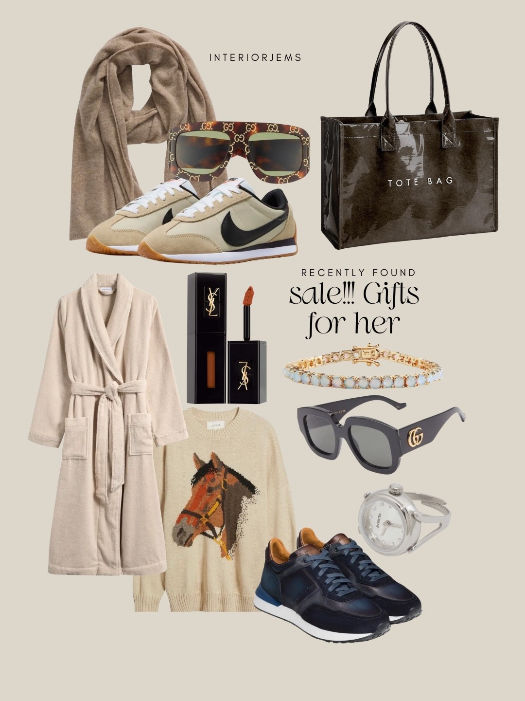 All right, gift card for her all on sale, curate, a gift guide for her, Gucci, sunglasses, bathrobe, lip stain, YSL, cute sneakers, scarf, tote bag from Amazon, gift for teen gift for mom

#LTKSaleAlert #LTKGiftGuide #LTKHoliday