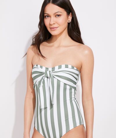 Tie-Front Strapless One-Piece | vineyard vines