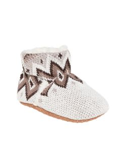 Unisex Sherpa-Lined Fair Isle Booties for Baby | Old Navy (US)