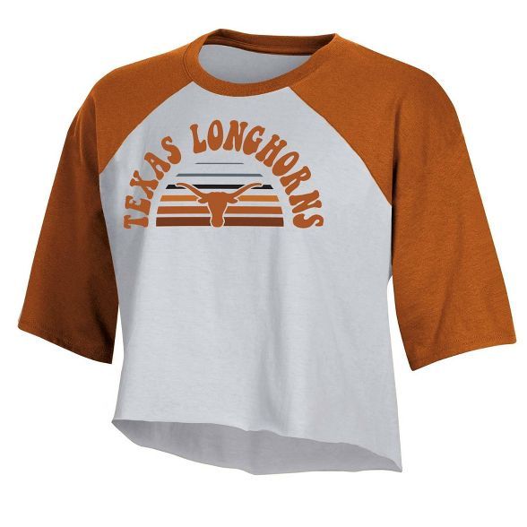 NCAA Texas Longhorns Women's Short Sleeve Cropped T-Shirt | Target