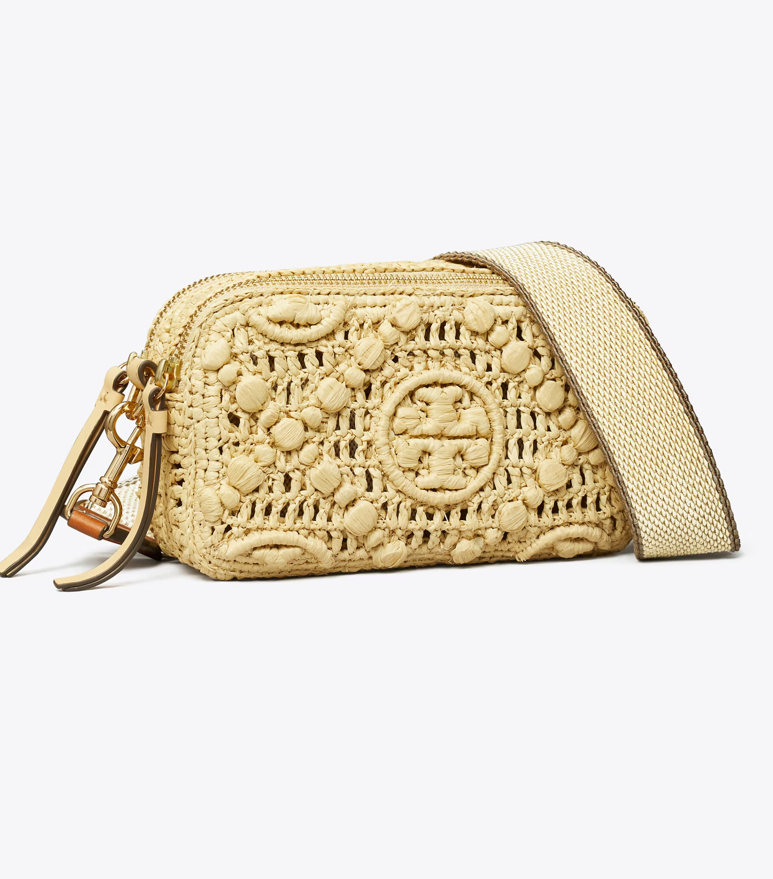 MINI MILLER RAFFIA CROSSBODY BAG | Tory Burch (US)