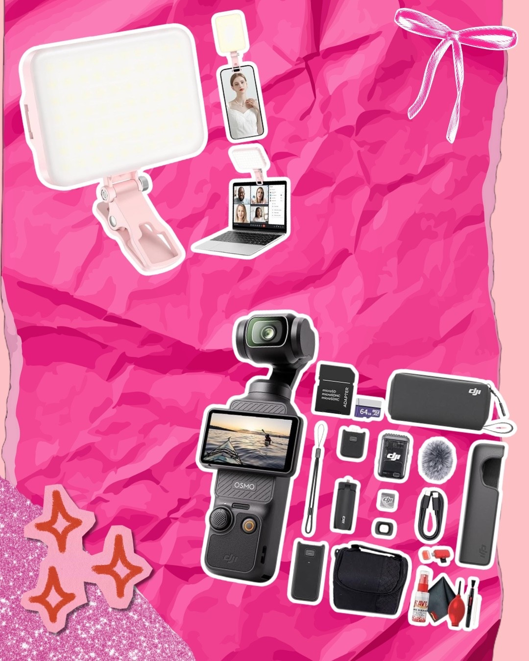 If you’re serious about upgrading your content, these Amazon creator tools are next-level 🎥✨

Whether you’re filming Reels, TikToks, YouTube Shorts, Amazon storefront videos, or lifestyle content, having the right gear makes everything easier. These are some of the tools creators use to capture smoother video, better lighting, and higher-quality content without needing a full production setup.

📹 DJI Osmo Pocket camera kit
This tiny camera is one of the most powerful creator tools out there. It has built-in stabilization, which means your videos look smooth and cinematic even while walking or filming on the go. Perfect for travel content, daily vlogs, lifestyle filming, and product videos.

🎒 Full accessory kit for the Osmo
The kit includes mounts, adapters, cables, memory cards, protective cases, and accessories that make filming easier in different environments. It’s great if you want a compact filming setup you can take anywhere.

💡 Clip-on LED light for phone or laptop
This small light is surprisingly powerful and perfect for quick lighting when filming with your phone, doing Zoom calls, recording voiceovers, or creating social media content in low light.

📱 Mini lighting attachment for phones
A great tool for creators who film beauty content, product close-ups, or quick talking videos where you want brighter, more flattering lighting.

These tools are perfect for creators who want to film:
• Amazon product videos
• Travel content
• Lifestyle vlogs
• Instagram Reels
• TikTok content
• YouTube Shorts
• Behind-the-scenes content

I love setups like this because they’re compact, portable, and creator-friendly—you can literally take them anywhere and start filming immediately.

Everything is linked in my LTK if you want to see the full setup.

#LTKvlog #LTKmomlife #LTKgrwm