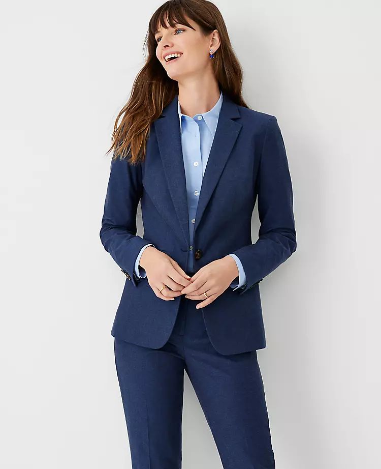 The Hutton Blazer in Refined Denim | Ann Taylor (US)