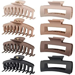 10 Pcs Large Hair Claw Clips 4.3" Non-slip Big Matte Banana Hair Claw Clips for Women Girls , Str... | Amazon (US)