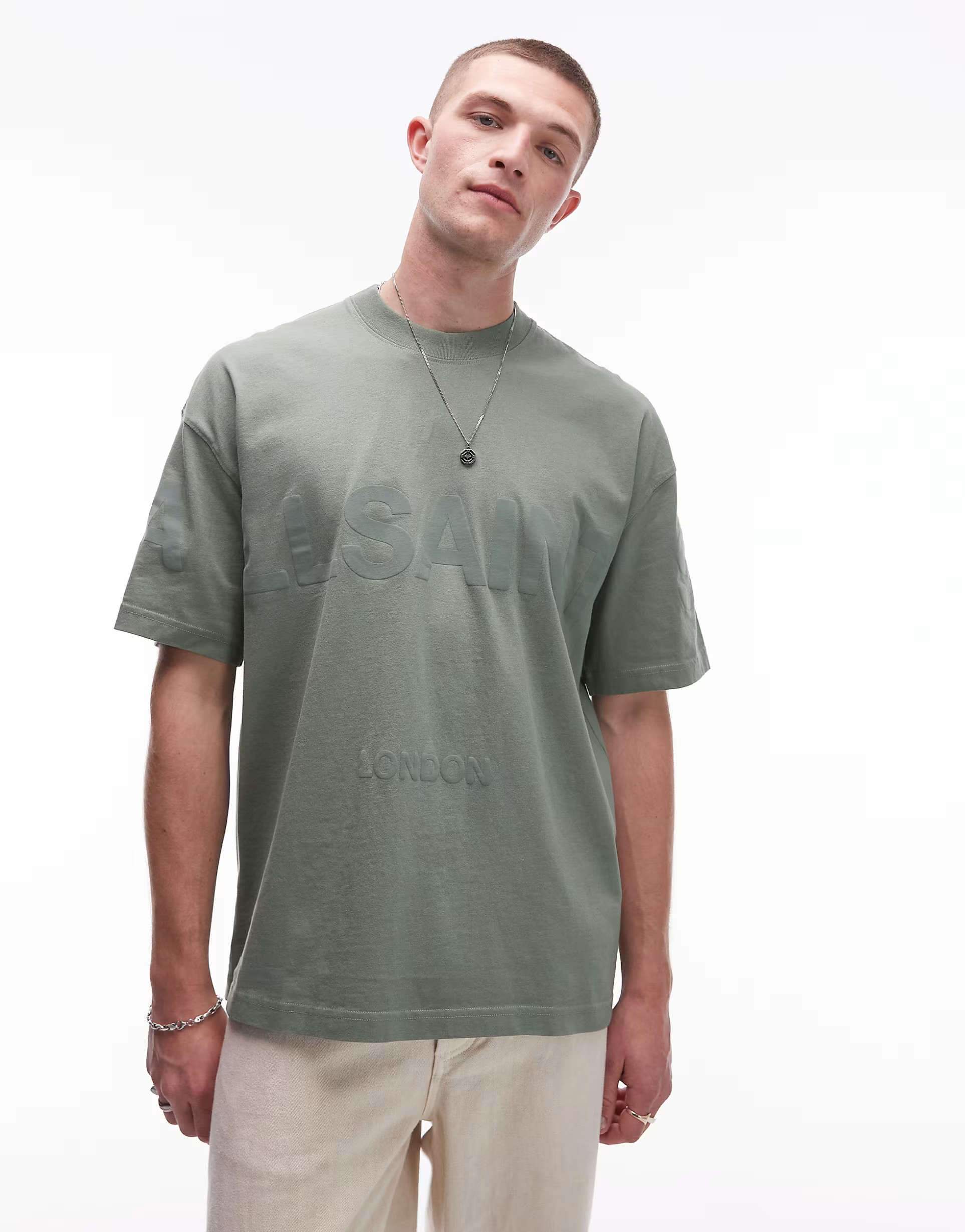 Allsaints Biggy t-shirt in island green | ASOS (Global)